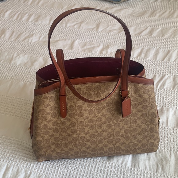 Coach Charlie Carryall Bag 40 in Signature Canvas Brass/Tan/Rust - Picture 3 of 6